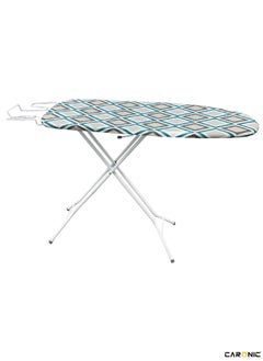 CARONIC Ironing Board with Heat Resistant Cover Large Adjustable Height Folding Ironing Board Thick Felt Cushion  - Image 2