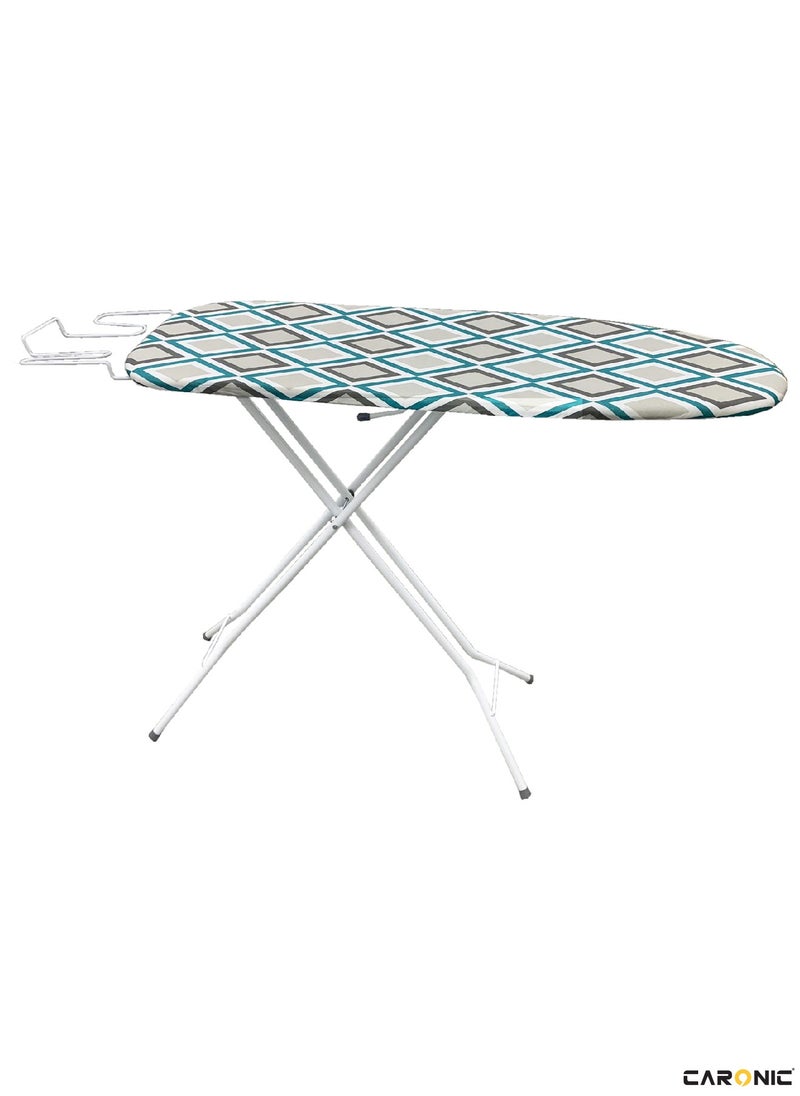 CARONIC - Ironing Board with Heat Resistant Cover Large Adjustable Height Folding Ironing Board Thick Felt Cushion - Image 1