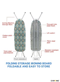 Ironing Board with Heat Resistant Cover Large Adjustable Height Folding Ironing Board Thick Felt Cushion - pzsku/ZCCCEEB11662B7127CAC7Z/45/_/1717487640/63e1b7bb-de23-49f0-8ac2-7986c9715f06