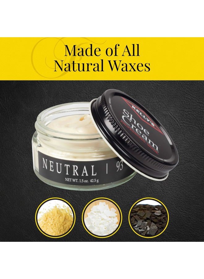 KELLYS (Neutral) - 45ml FIEBING'S KELLY NATURAL WAXES SHOES BOOT CREAM POLISH IN ALL colours - Image 3