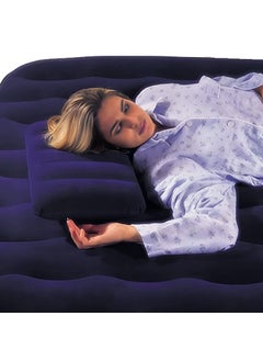 Oblivion Oblivion Velvet Air Inflatable Travel Pillow for Sleeping Tourist Pillow for Sleeping Supporter Pillow relex Pillow (Blue) (1pcs)  - Image 3