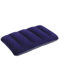 Oblivion Oblivion Velvet Air Inflatable Travel Pillow for Sleeping Tourist Pillow for Sleeping Supporter Pillow relex Pillow (Blue) (1pcs)  - Image 1