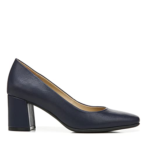 Naturalizer Womens Warner Square Toe Block Heel Pump,French Navy Blue,7 - Image 2