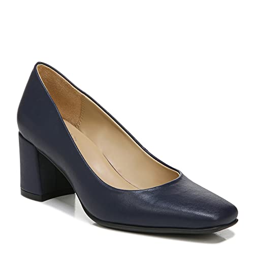 Naturalizer Womens Warner Square Toe Block Heel Pump,French Navy Blue,7 - Image 1