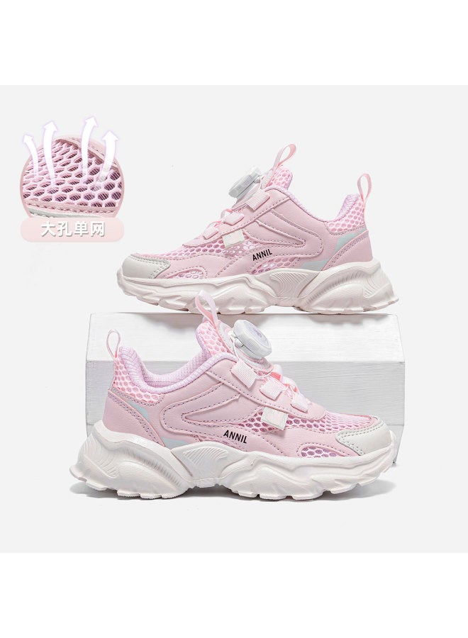 Annil Single Mesh Breathable & Durable Kids Sneakers - Boys & Girls Running Shoes 2025 Summer New Retro Dad Shoes - Image 2