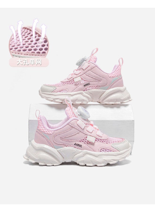 Annil Single Mesh Breathable & Durable Kids Sneakers - Boys & Girls Running Shoes 2025 Summer New Retro Dad Shoes - Image 1