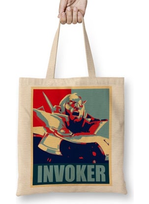 Baskı Dükkanı Print Shop Dota 2 Invoker Tote Bag Long Handle 