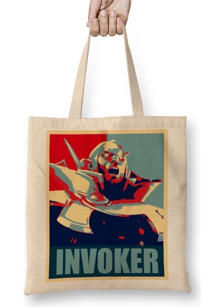 Baskı Dükkanı Print Shop Dota 2 Invoker Tote Bag Long Handle 