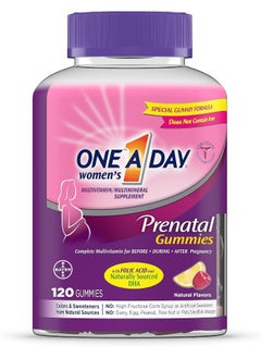 ONE A DAY Women’S Prenatal Multivitamin Gummies Including Vitamin A, C, D, B6, B12, Folic Acid & More, 120 Count, Supplement For Before And During Pregnancy  - Image 1