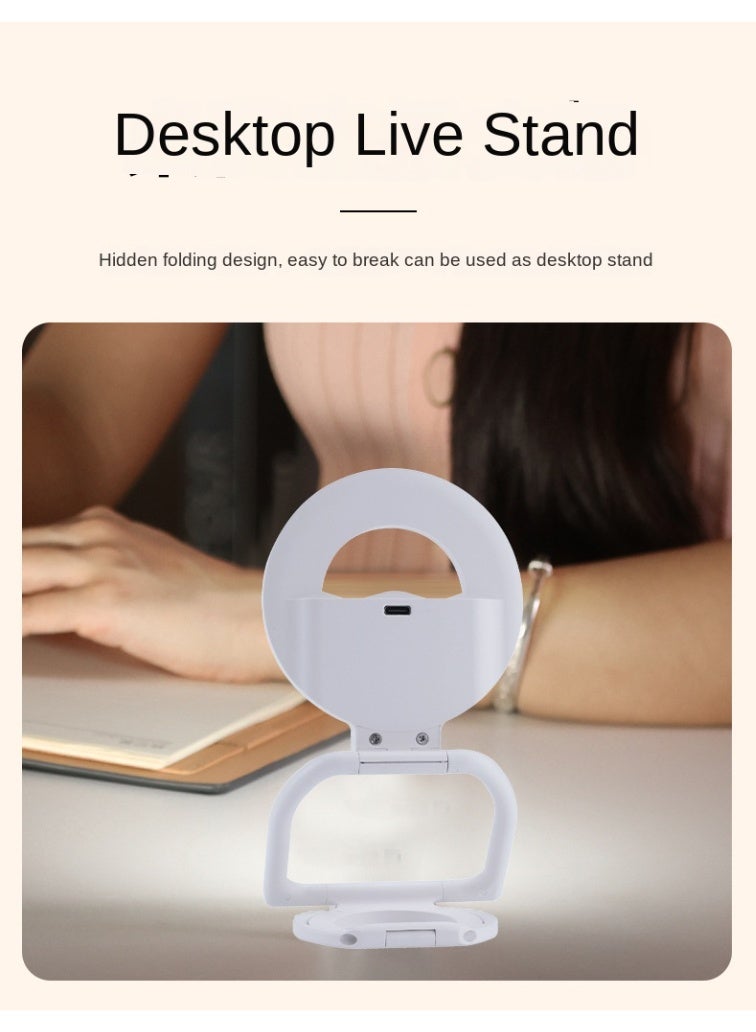 Magnetic mobile phone fill light，2 in 1 supplementary light bracket, portable mobile phone desktop stand magnetic fill light, mini fill light - Image 4