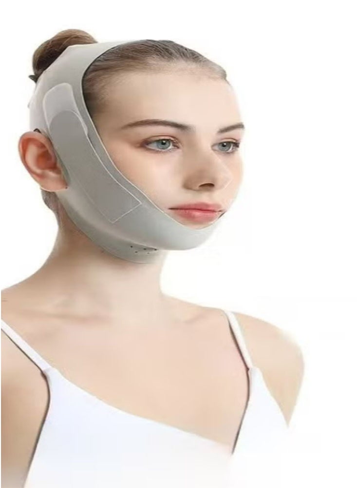 NoorTech Reusable V Line Face Mask, Facial Lifting and Tightening Strap - Double Chin Reducer - V Line Face Slimming Belt Lifting Chin Belt - Image 1