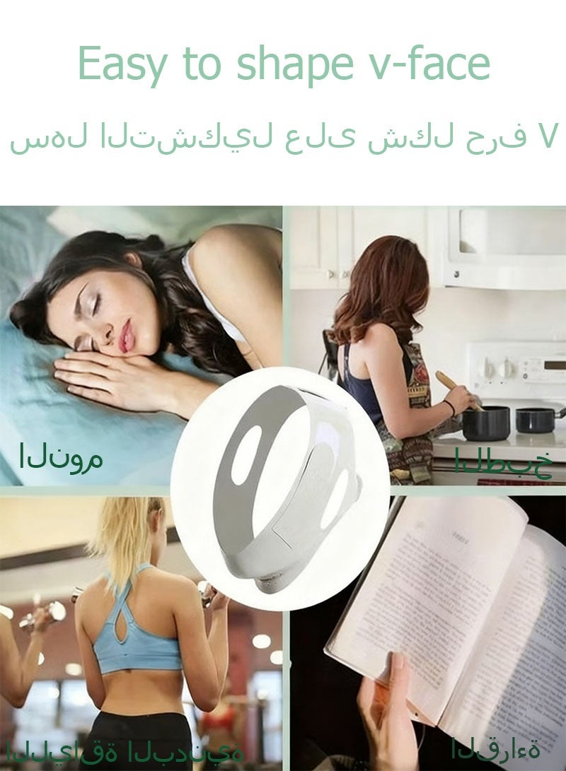 NoorTech Reusable V Line Face Mask, Facial Lifting and Tightening Strap - Double Chin Reducer - V Line Face Slimming Belt Lifting Chin Belt - Image 4