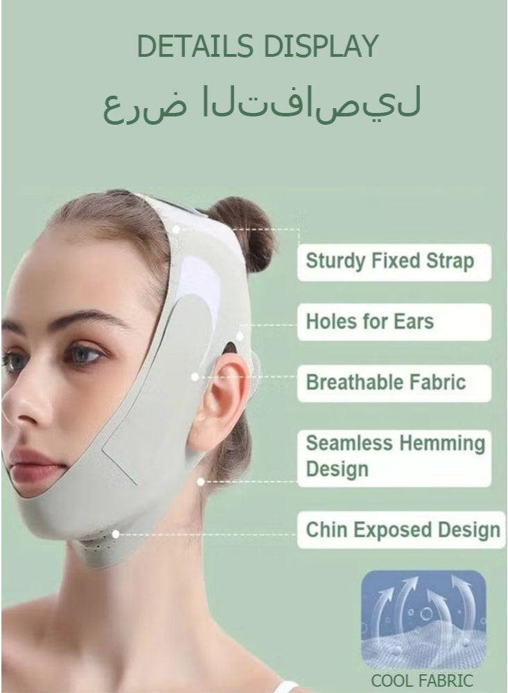 NoorTech Reusable V Line Face Mask, Facial Lifting and Tightening Strap - Double Chin Reducer - V Line Face Slimming Belt Lifting Chin Belt - Image 5