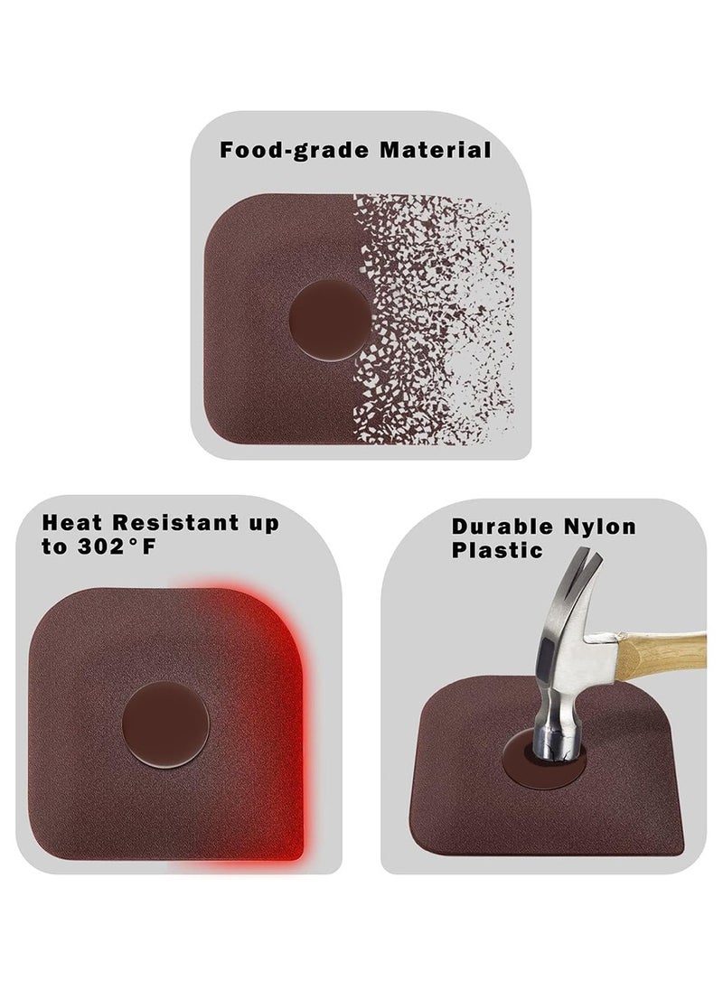 LENND Pan Scraper, 5 Pcs Pot Scraper Plastic, Pot Scraper Non Scratch for Cast Iron, Pot and Pan Cleaning, Sturdy Scraper Kitchen Tool  - Image 5