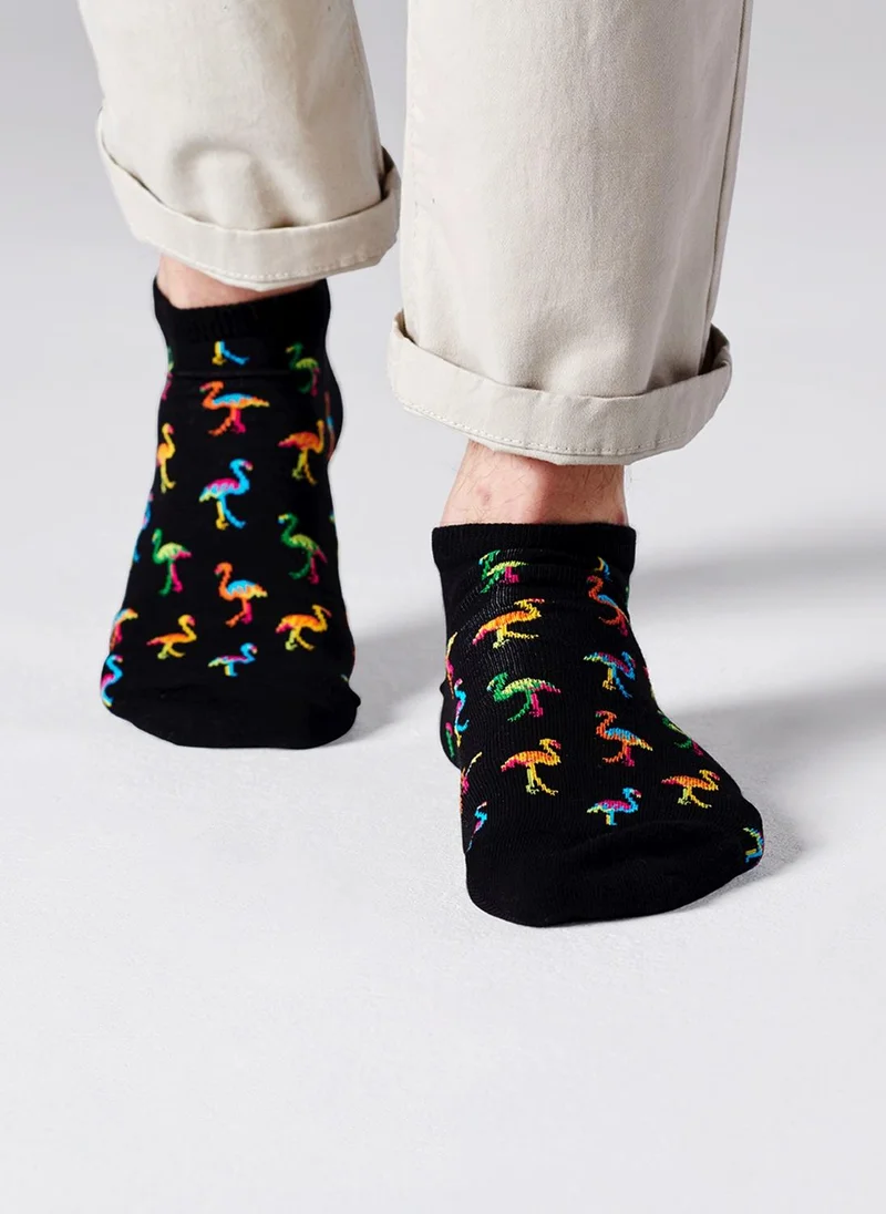 Happy Socks FLAMINGO LOW SOCK Black