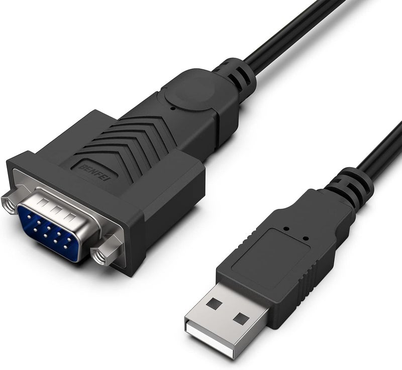 Benfei محول USB إلى تسلسلي، كابل تسلسلي DB9 ذكر (9 دبابيس) بطول 6 أقدام، شريحة بروليفك، ويندوز 11/10/8.1/8/7، ماك OS X 10.6 وما فوق (ليس VGA) - Image 1