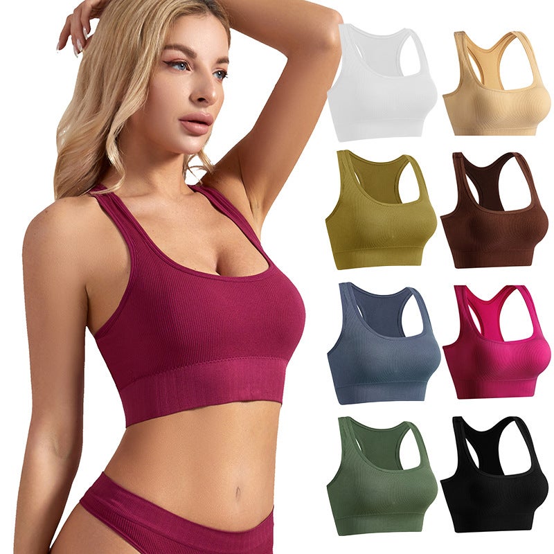 Girls' Large Size Wire-Free Underwear Push-Up Comfortable Sports Yoga Shock-Proof Bra Off-Shoulder Outer Wear Vest - Image 2