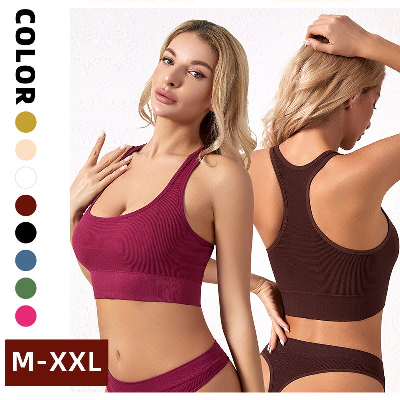 Girls' Large Size Wire-Free Underwear Push-Up Comfortable Sports Yoga Shock-Proof Bra Off-Shoulder Outer Wear Vest - Image 3