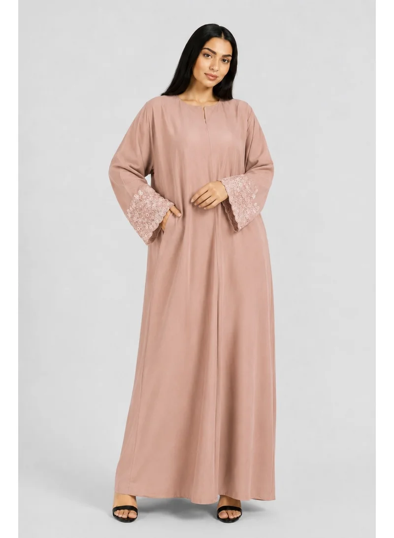 Reem Abayas Women's Peach Abaya with Matching Sheila