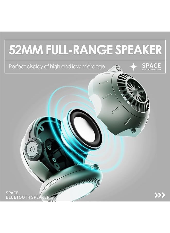 erorex - Portable Bluetooth Speaker With 52Mm Full Range Speaker Deep Bass And Hd Mic Wireless Speakers With Bluetooth5.3 Long Battery Life Perfect For Tv And On The Go Sci Fi Lighting Effect Sliver - Image 1