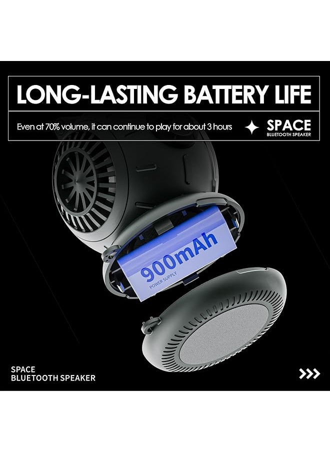 erorex - Portable Bluetooth Speaker With 52Mm Full Range Speaker Deep Bass And Hd Mic Wireless Speakers With Bluetooth5.3 Long Battery Life Perfect For Tv And On The Go Sci Fi Lighting Effect Sliver - Image 1