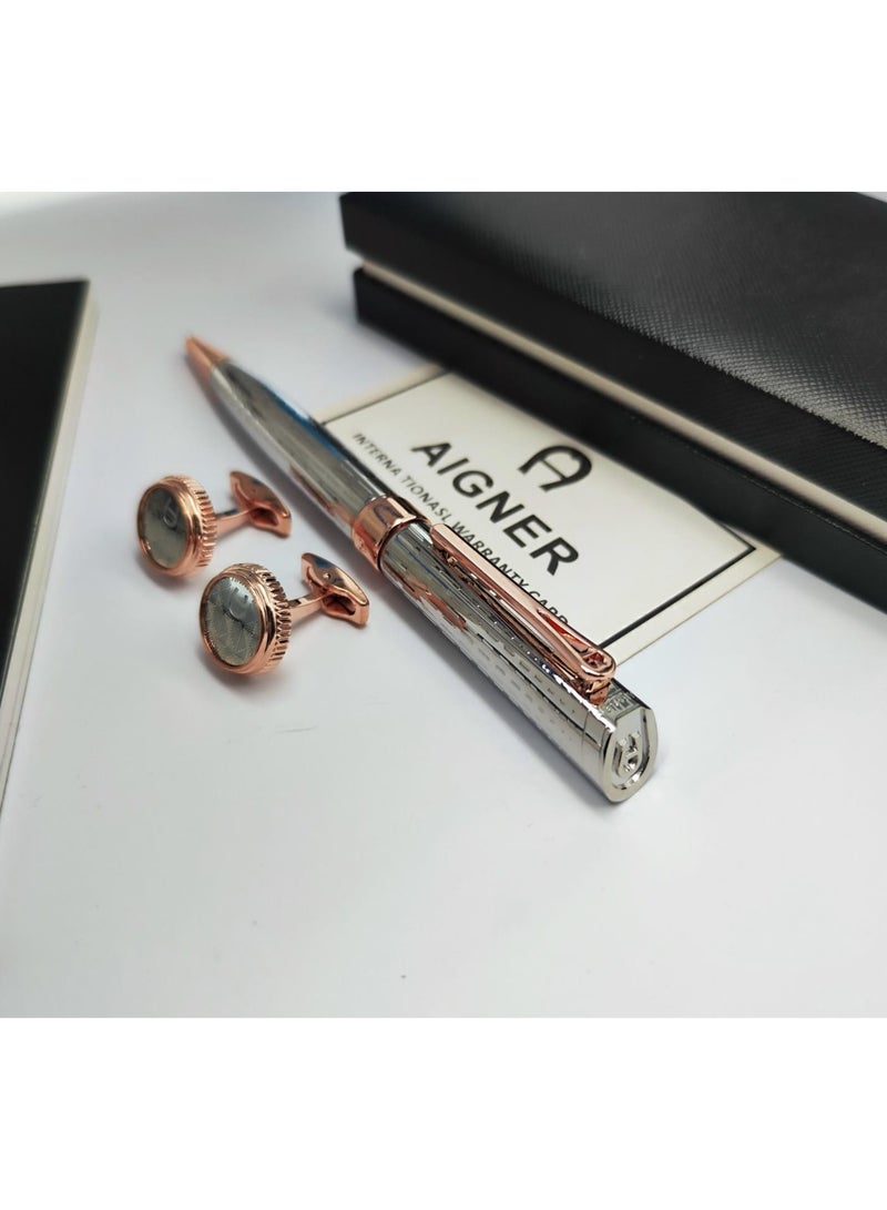 Aigner pen and cufflink