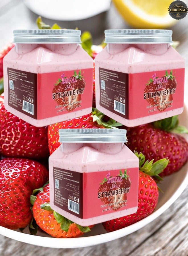 ROVAL 3 Pieces Strawberry Body And Face Scrub  - Image 1