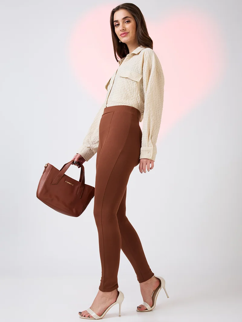 جلو باص جلوبس نسائي ضيق بخصر متوسط مرن