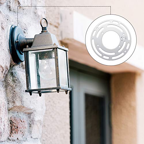 Pelopy 5 Pack Universal Light Fixture Mounting Bracket 4 Inch Diameter Steel Fixture Crossbar Round Light Crossbar Mounting Bracket with Screws and Nuts for Wall Lamp , Close to Ceiling Lamp - Image 4