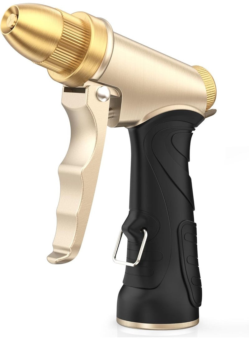 general RAINPOINT Garden Hose Nozzle, Upgraded Heavy Duty Metal Spray Nozzle, High Pressure Water Nozzle with Adjustable Spray Patterns for Watering Plants, Car Washing, and Pet Showering - Image 1