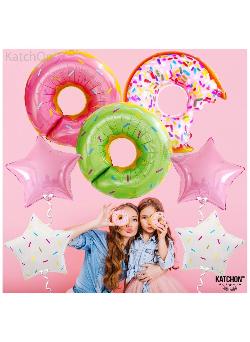 KATCHON Big, Pack of 7 Donut Balloon Decorations Set - 28 Inch | Sprinkles Candy Balloons, Donut Party Decorations | Donut Foil Balloon for Donut Birthday Party Decorations  - Image 5
