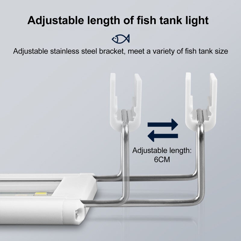 LED Aquarium Lights: 40cm White Energy-Efficient - Algae Control Planted Tank Lights for Freshwater Medium & Small Fish Tanks, Aquascape Use - Image 2