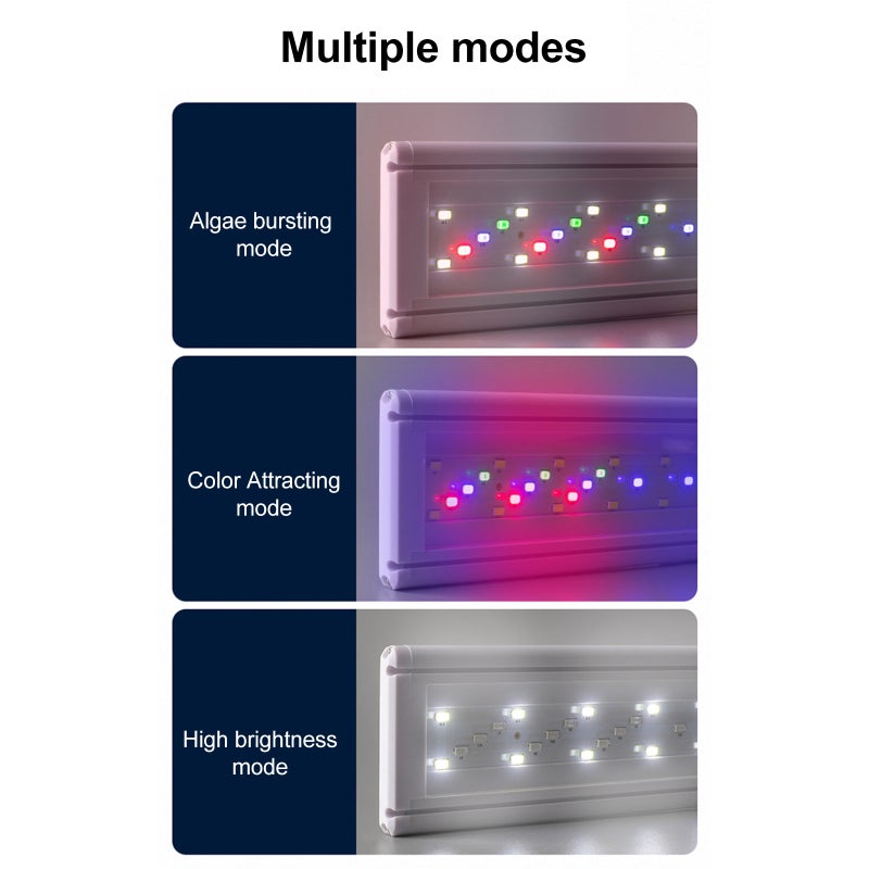 LED Aquarium Lights: 40cm White Energy-Efficient - Algae Control Planted Tank Lights for Freshwater Medium & Small Fish Tanks, Aquascape Use - Image 3