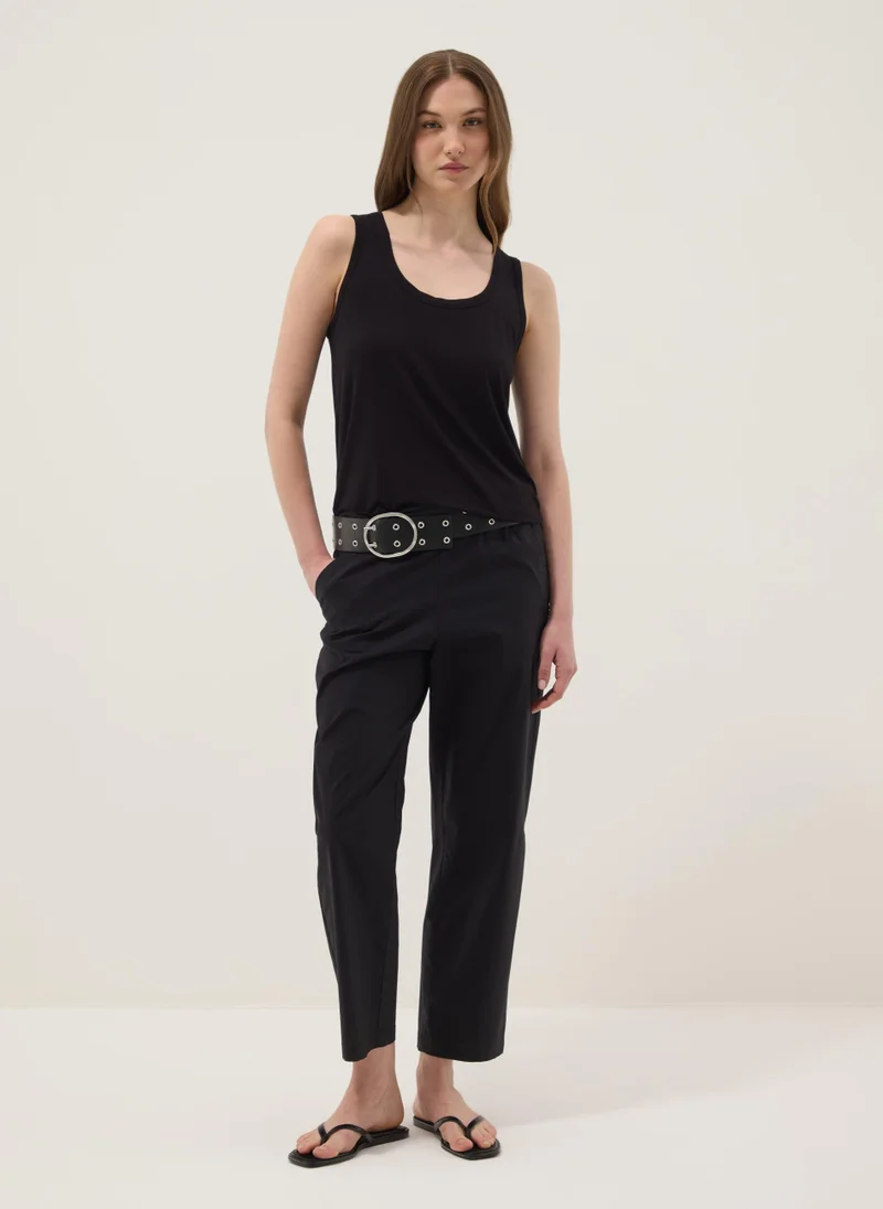 Ovs OVS Black Stretch Viscose Tank Top