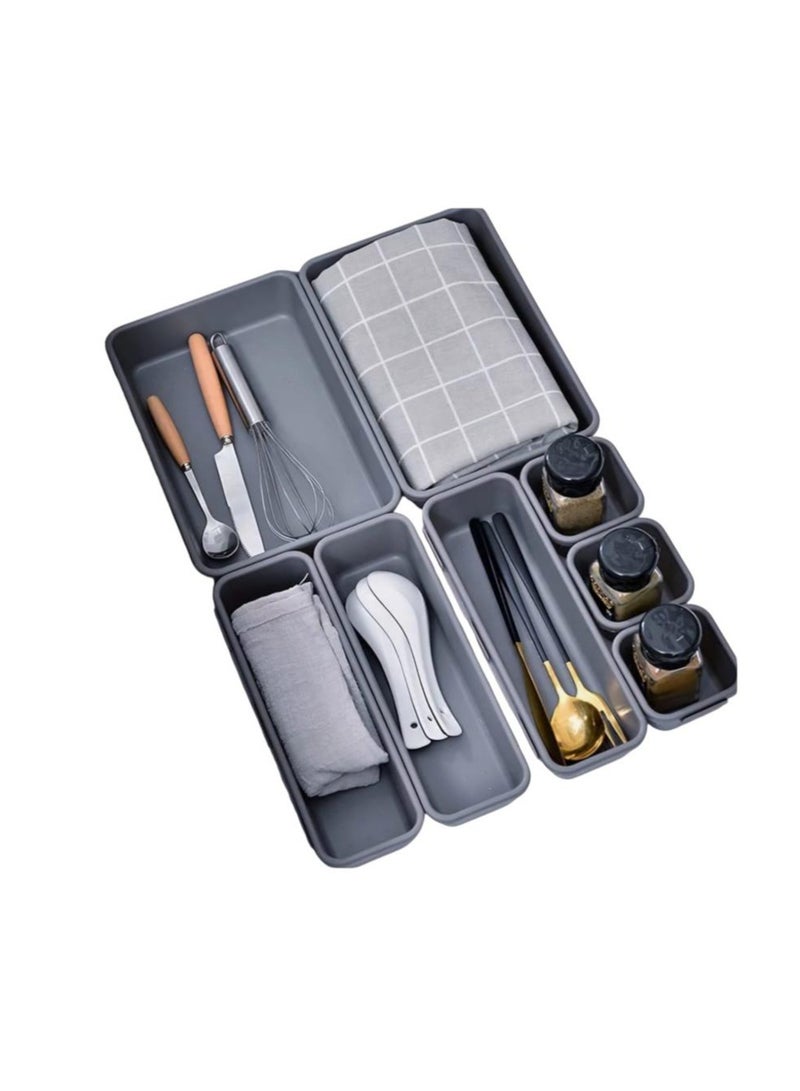 Plastic Drawer Organizer Set for Organizing Tableware and Office Supplies in Random Colors Multipurpose - Image 5