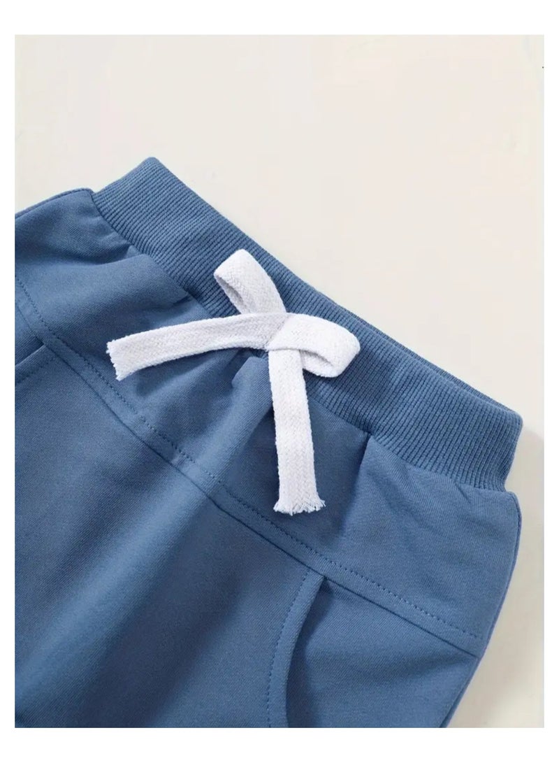 3 Pieces Baby Solid Color Casual Shorts For Indoor And Outdoor Comfy Elastic Waist Toddler Shorts - Image 3