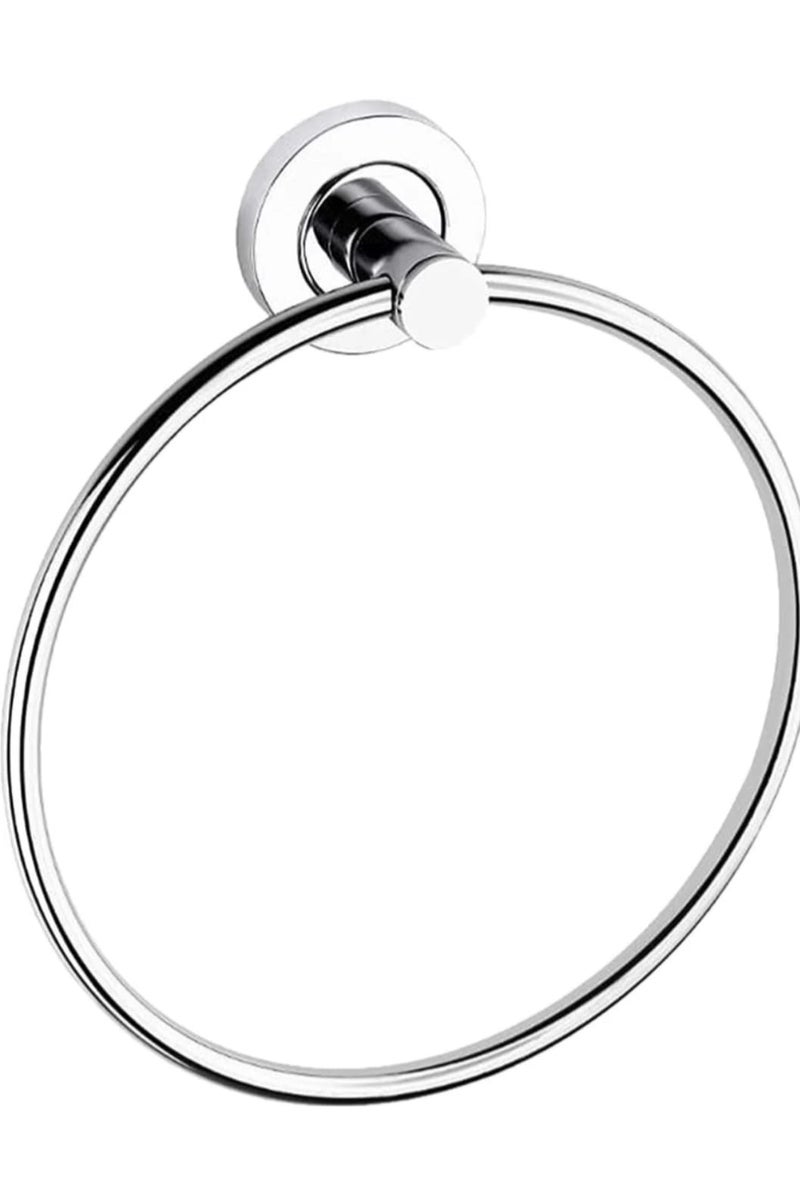 NYCAA Round Steel Towel Stand/Towel Ring/Towel Holder and Napkin Holder for Kitchen, Bathroom, Wash Area Chrome Finish (Pack of 2) Round Towel Ring - Image 2