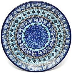 Polish Pottery Gallery Polish Pottery Plate  SaladDessert 7 34  Aztec Sky - Image 1