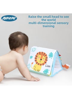 Generic Aipinqi Children's Foldable Album Baby Cloth Book Hahaha Mirror Desk Calendar Cloth Book Infant Toy Book-Color:Black And White Elephant Desk Calendar Cloth Book  - Image 4