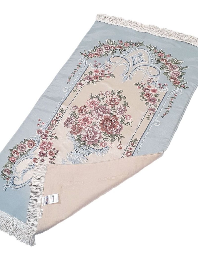 Museum Museum Prayer Mat Fakhra With Gift Box Blue Floral 68 x 115cm  - Image 2