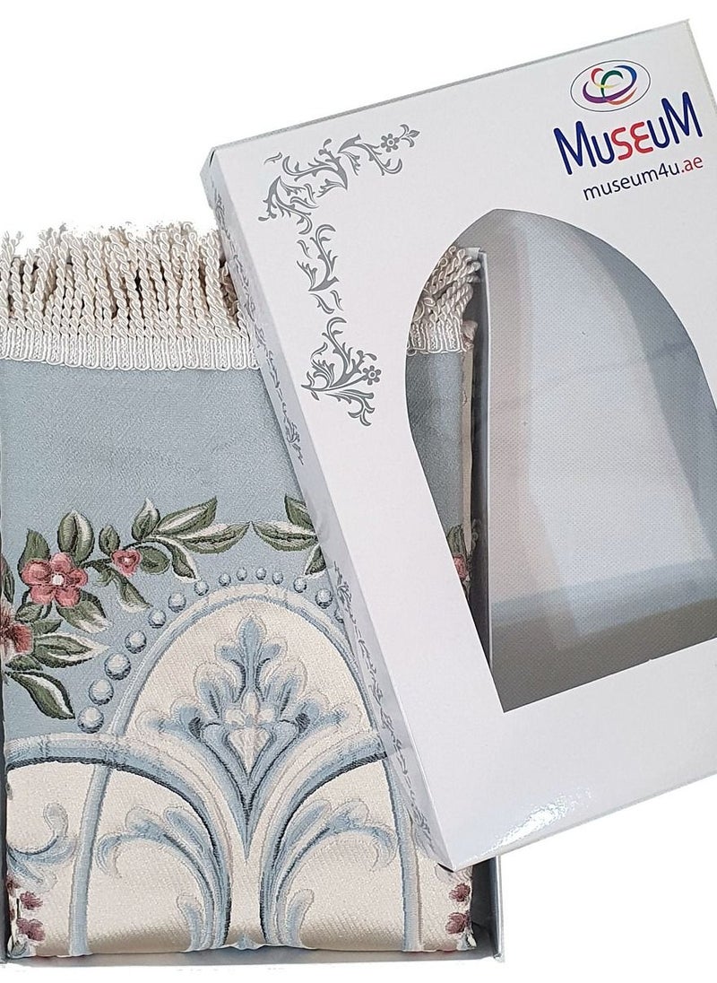 Museum Museum Prayer Mat Fakhra With Gift Box Blue Floral 68 x 115cm  - Image 3