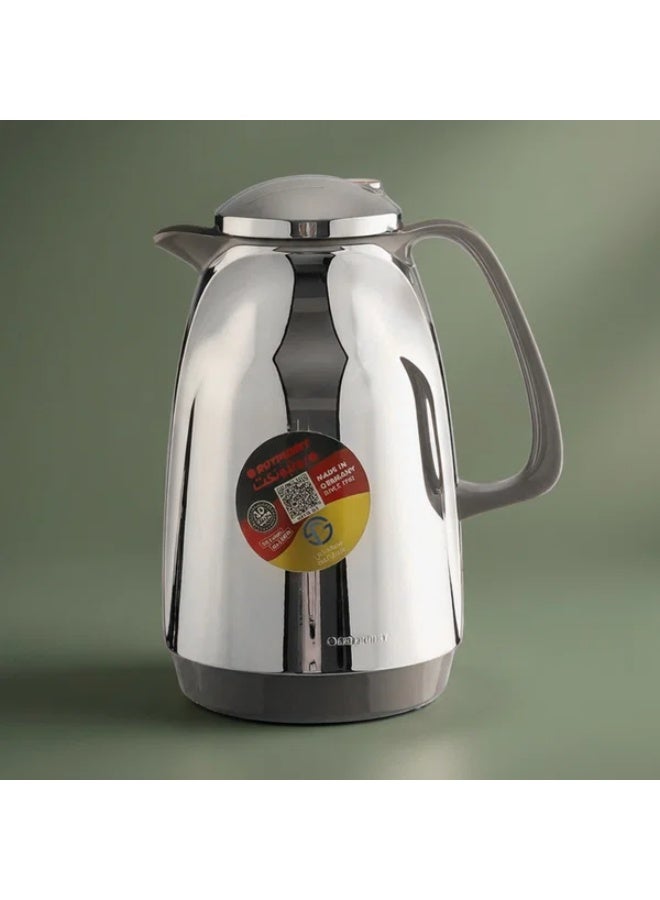 ROTPUNKT Thermos, 1 liter, inner material: thermal glass - silver - Image 1