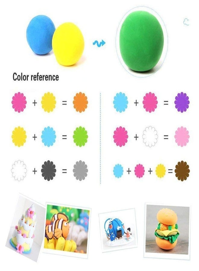 Firstly Traders 12 Air Drying Modeling Clay Plasticine Ultra Light Soft Modeling Magic Craft Kit, DIY Educational Creative Gift for KidsPack of 12 (1 Piece Each Color) - Image 5