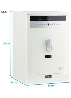 Large Safe Box with Fingerprint, Digital Keypad and Key Lock 2.64cu-ft Gen2 Biometric,Electronic Digital Safety Locker for Money Jewelry Documents Home Office RB60F16-W (Size 58x38x34cm) White - pzsku/ZCCD05D3AC6735543DCFAZ/45/_/1687001149/be23ceb6-fee5-4270-8fec-12518906bf69