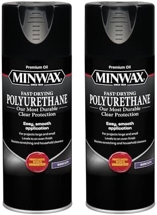 Minwax Minwax Fast Drying Polyurethane Spray Protective Wood Finish Clear Satin 115 oz Aerosol Can Pack of 2  - Image 1