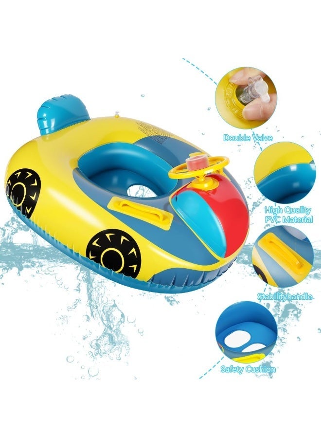 Relex Cute Car Design Baby Swimming Pool Float - Inflatable Summer Beach Toy for Kids 1-5 Years - Image 4