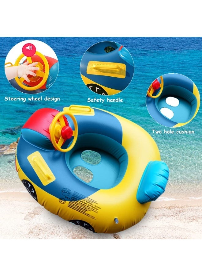 Relex Cute Car Design Baby Swimming Pool Float - Inflatable Summer Beach Toy for Kids 1-5 Years - Image 3