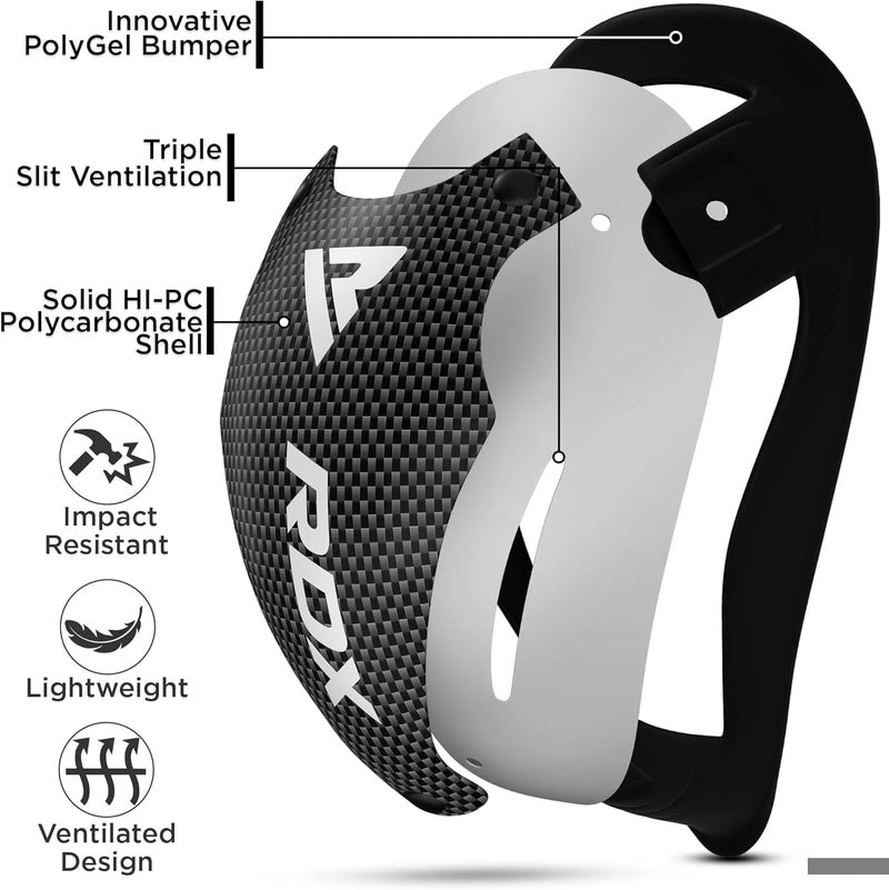 Rdx Groin Cup for MMA, Boxing, Training and Muay Thai, Protector Shield with Tri Ventilated Holes for Air Flow Used for Men Kickboxing, BJJ, Karate, Martial Arts, Taekwondo, BJJ, Sparring - Image 4
