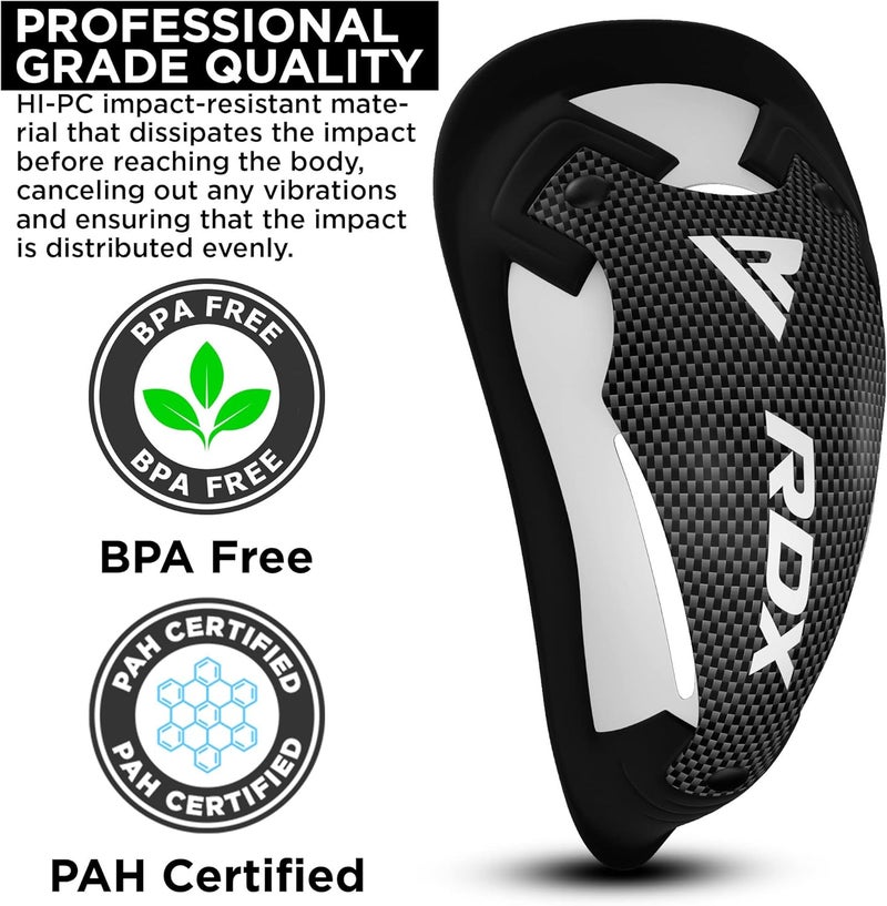 Rdx Groin Cup for MMA, Boxing, Training and Muay Thai, Protector Shield with Tri Ventilated Holes for Air Flow Used for Men Kickboxing, BJJ, Karate, Martial Arts, Taekwondo, BJJ, Sparring - Image 2