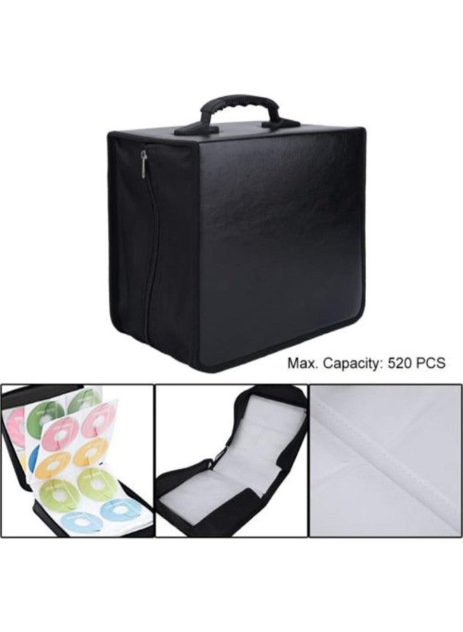 klarako DVD Binder Case 360 Discs CD Storage Box Containers Video PU Leather Wallet Bag Zipped Large Capacity Wearproof Suitcase Holder Handbag - Black - Image 5